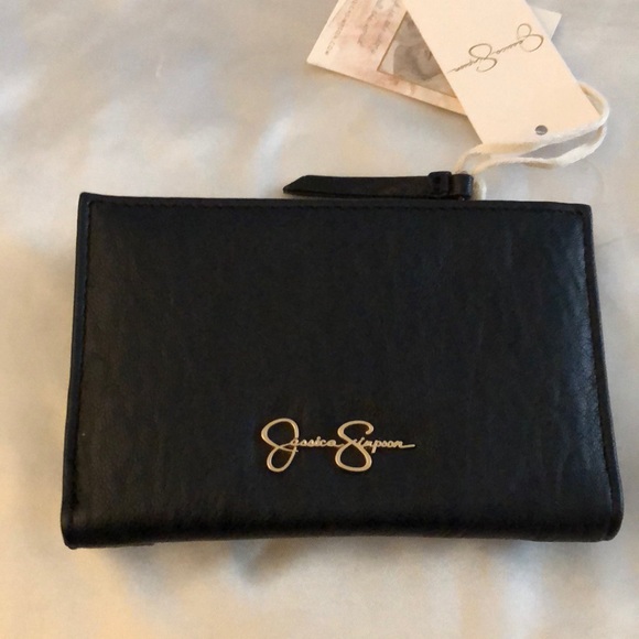 Jessica Simpson Farah Small Fran Faux Leather Indexer Wallet Meteorite NWT - Picture 6 of 12